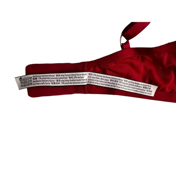 Victoria's Secret Dream Angels Push-up Red Lace Bra with Gold Trim  Size 32DD - Picture 8 of 8